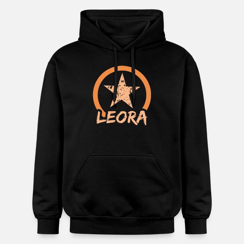 Leora comme prénom - Sweat à capuche Softstyle® Gildan Unisexe - noir