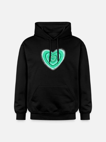 Cœur - Sweat à capuche Softstyle® Gildan Unisexe - noir