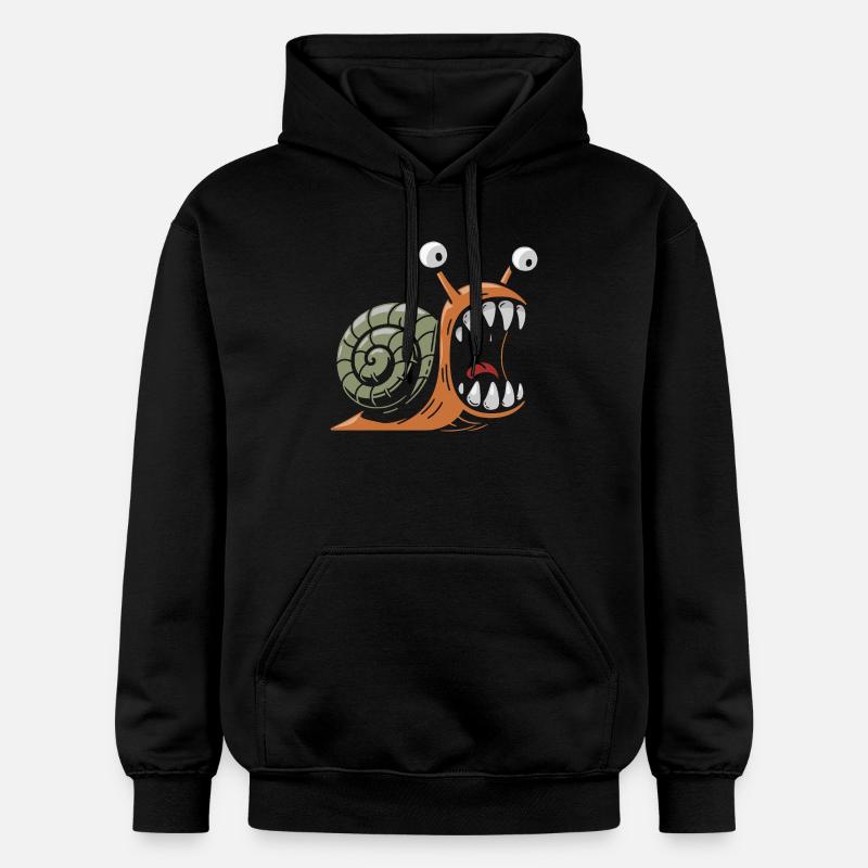 escargot avec des grandes dents - Sweat à capuche Softstyle® Gildan Unisexe - noir