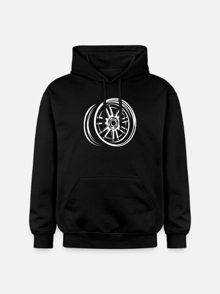 Stylish Tuning Rim – Auto-Design - Gildan Unisex Softstyle® Midweight Hoodie - black