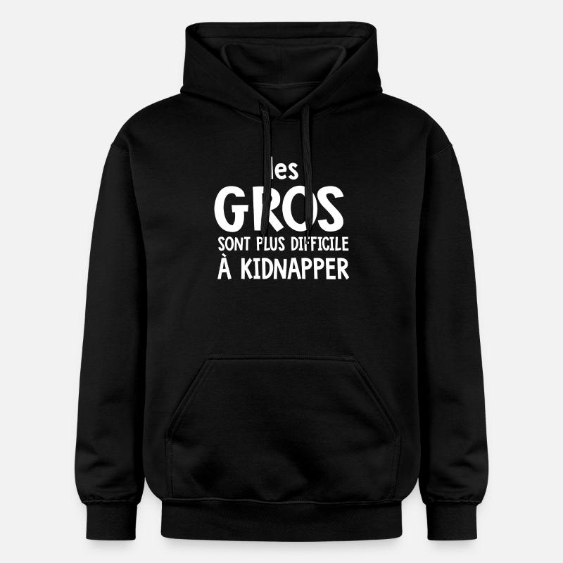 Les Gros Plus Difficile Humour - Sweat à capuche Softstyle® Gildan Unisexe - noir