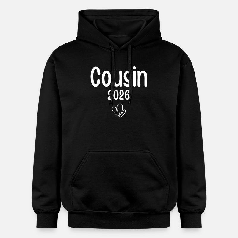Cousin 2026 Coeur - Sweat à capuche Softstyle® Gildan Unisexe - noir