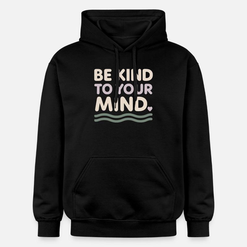 Sensibilisation à la santé mentale, - Sweat à capuche Softstyle® Gildan Unisexe - noir
