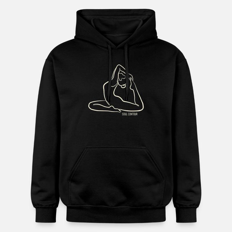 CONTOUR DE L’ÂME - Naginyasana - Sweat à capuche Softstyle® Gildan Unisexe - noir