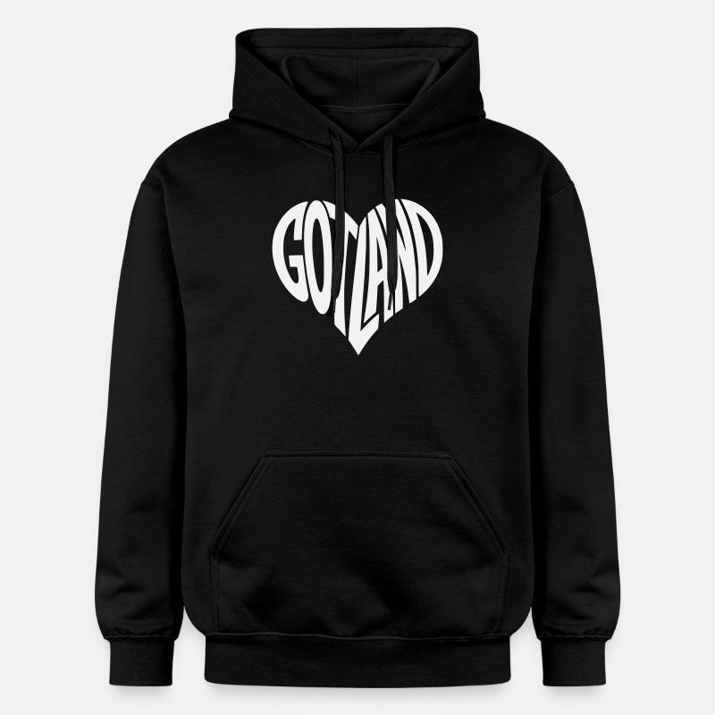 Lettrage Gotland Heart - Sweat à capuche Softstyle® Gildan Unisexe - noir