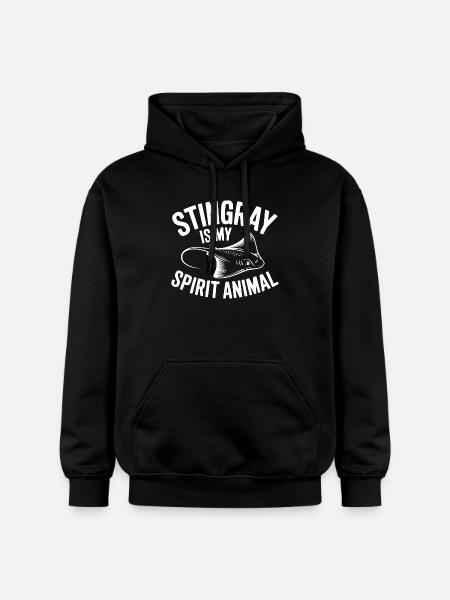 Stingray Is My Spirit Animal - Gildan Unisex Softstyle® Midweight Hoodie - black