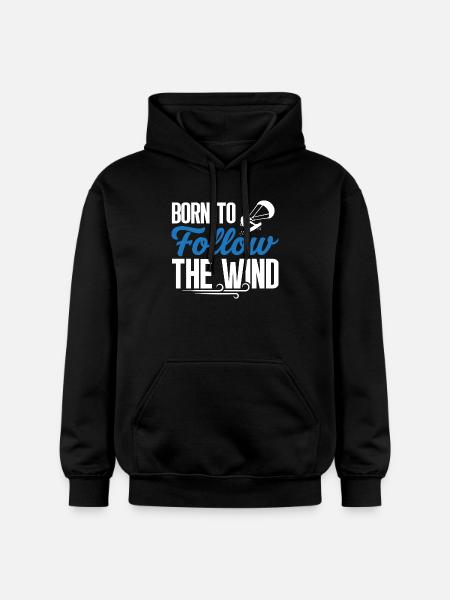 Follow – Kitesurfing T-Shirt - Gildan Unisex Softstyle® Midweight Hoodie - Schwarz