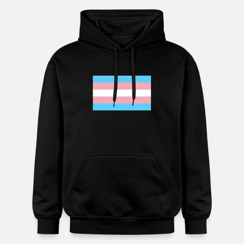 Drapeau trans - Sweat à capuche Softstyle® Gildan Unisexe - noir