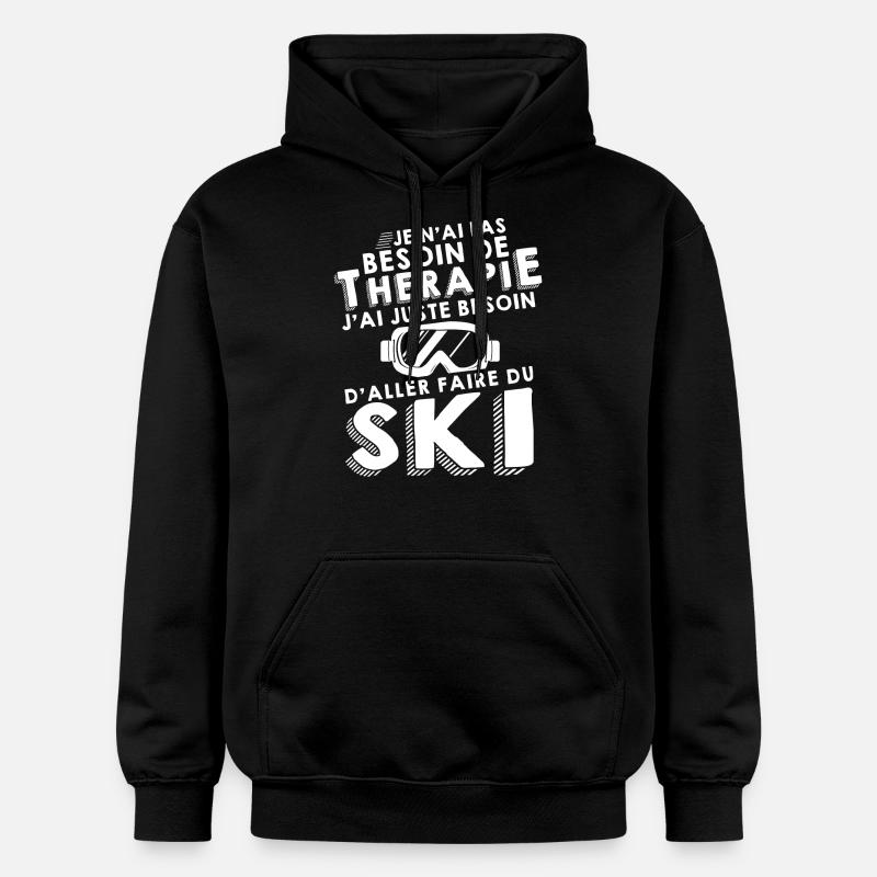 Thérapie - Ski - Sweat à capuche Softstyle® Gildan Unisexe - noir