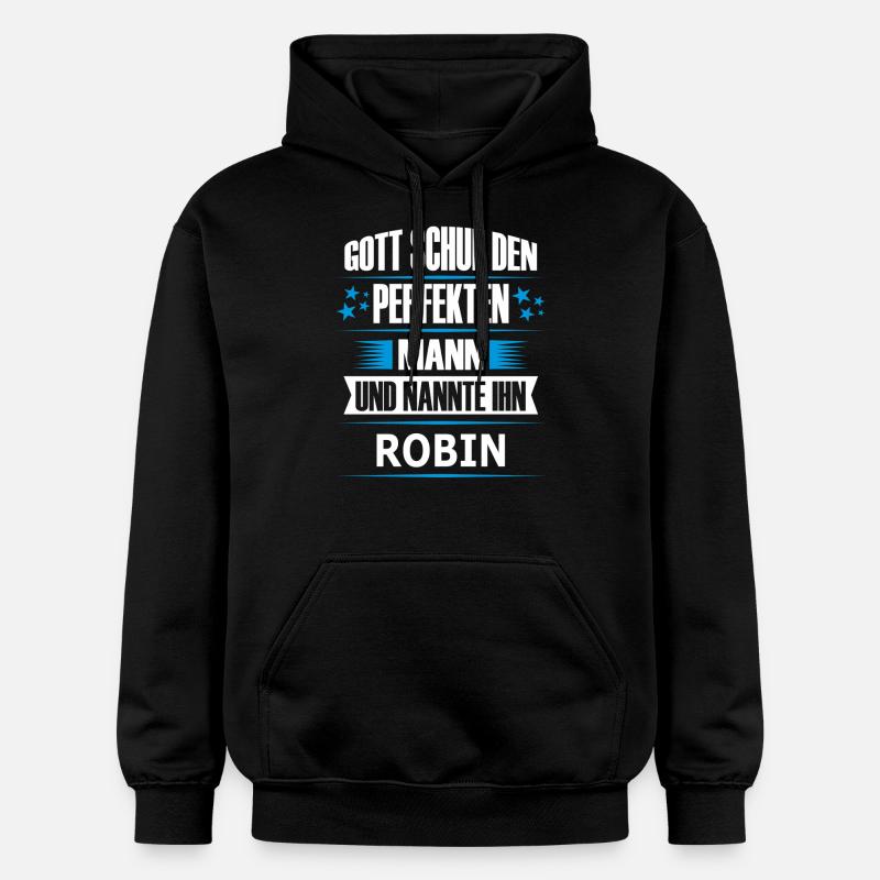 ROBIN - Gildan Unisex Softstyle® Midweight Hoodie - Schwarz