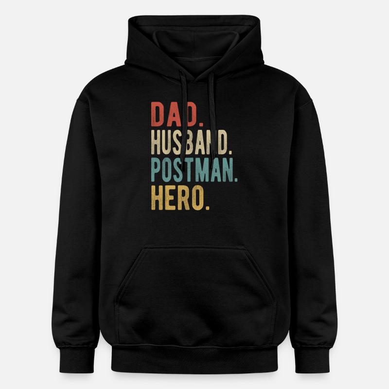 Postbote Papa Ehemann Held - Gildan Unisex Softstyle® Midweight Hoodie - Schwarz