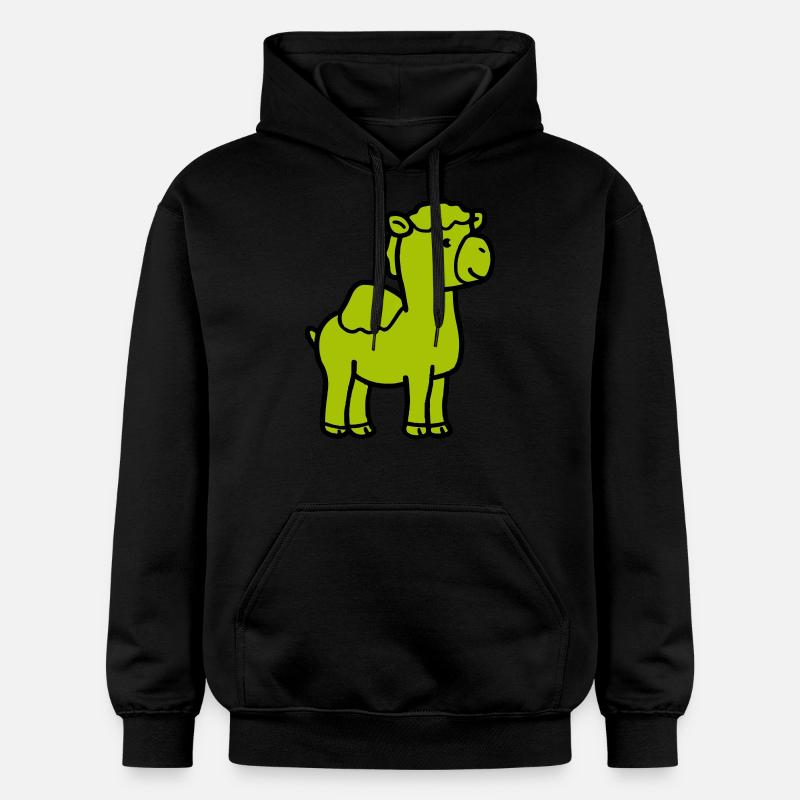 Bande dessinée de chameau - Sweat à capuche Softstyle® Gildan Unisexe - noir