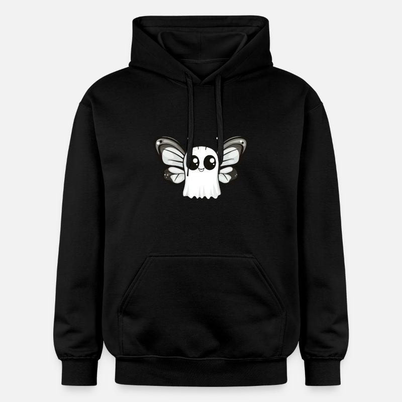 papillon Halloween bande dessinée fantôme - Sweat à capuche Softstyle® Gildan Unisexe - noir