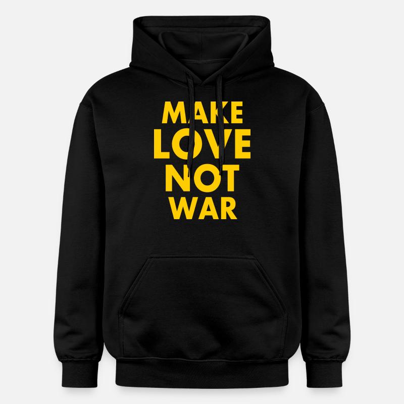 Make love not war - Sweat à capuche Softstyle® Gildan Unisexe - noir