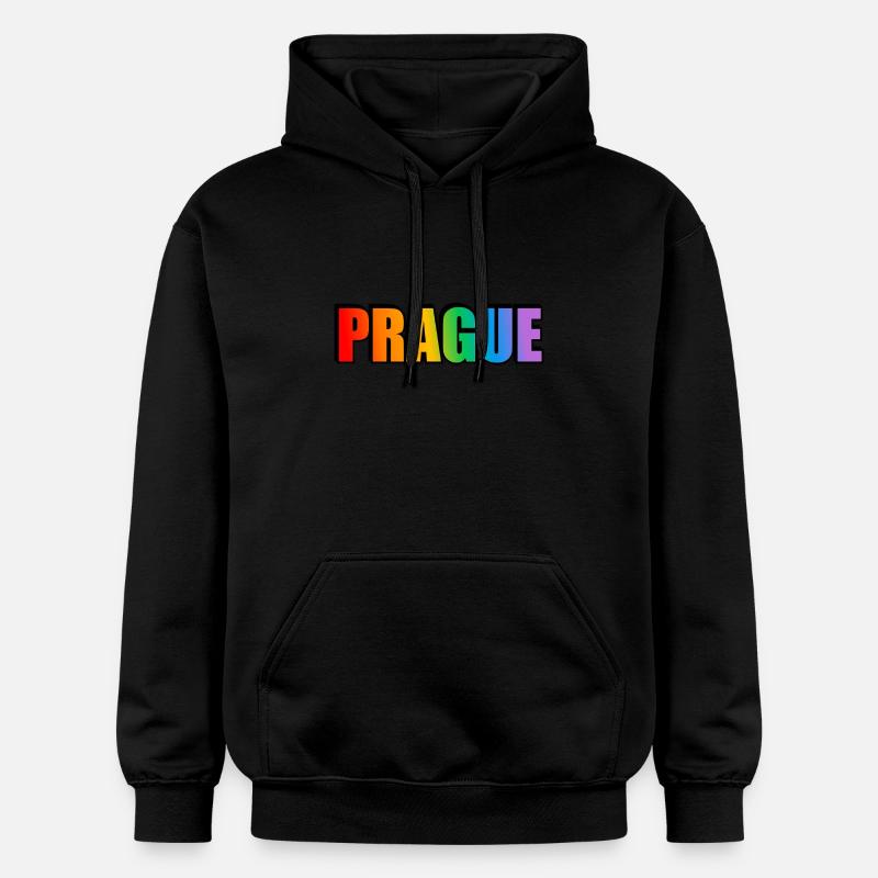 Prague LGBT Pride Arc-en-ciel - Sweat à capuche Softstyle® Gildan Unisexe - noir