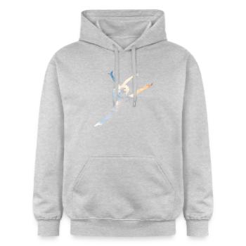Ballett Sprung - Gildan Unisex Softstyle® Midweight Hoodie - Hellgrau meliert - Vorne - Liana (172cm) & Jaron (178cm)