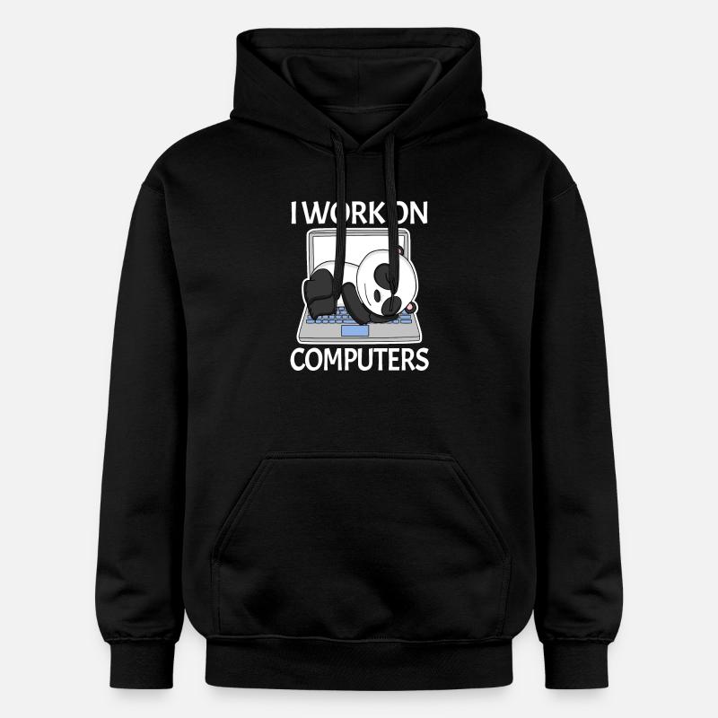 Computer nerd programmør herre gave - Gildan Softstyle® Midweight unisex-hoodie - sort