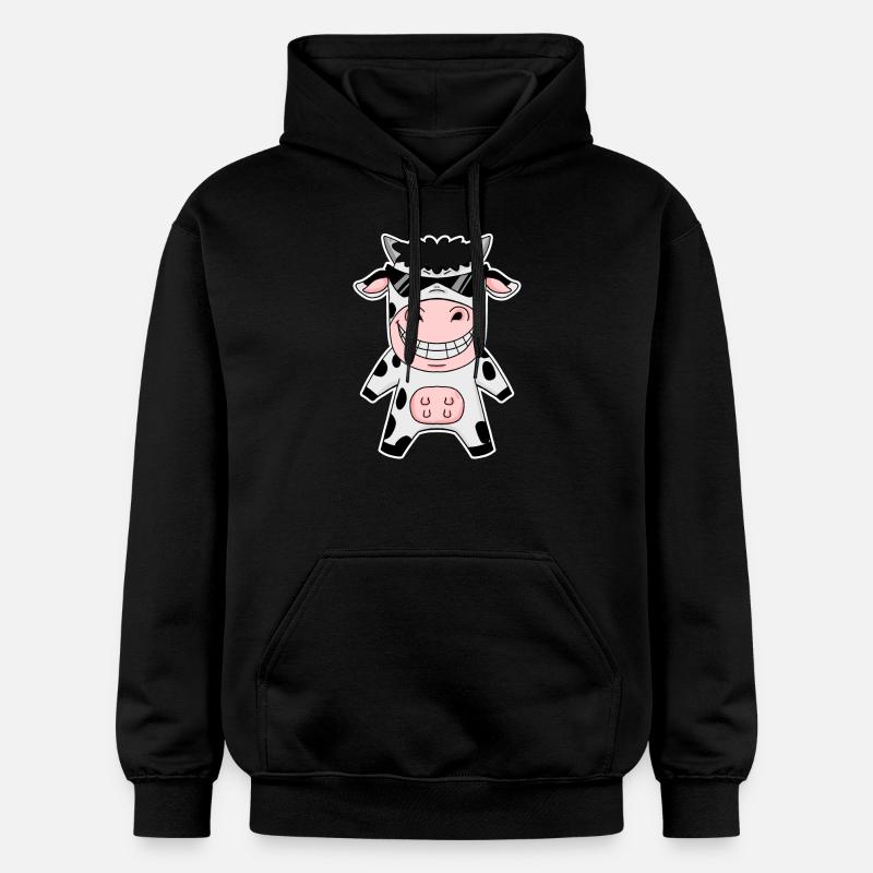 Vache cool - Sweat à capuche Softstyle® Gildan Unisexe - noir