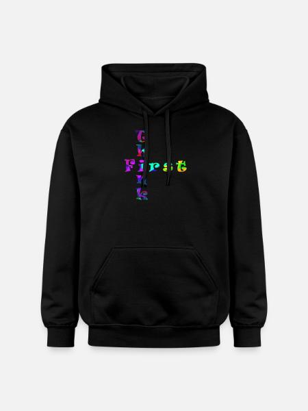 Think First - Gildan Unisex Softstyle® Midweight Hoodie - black