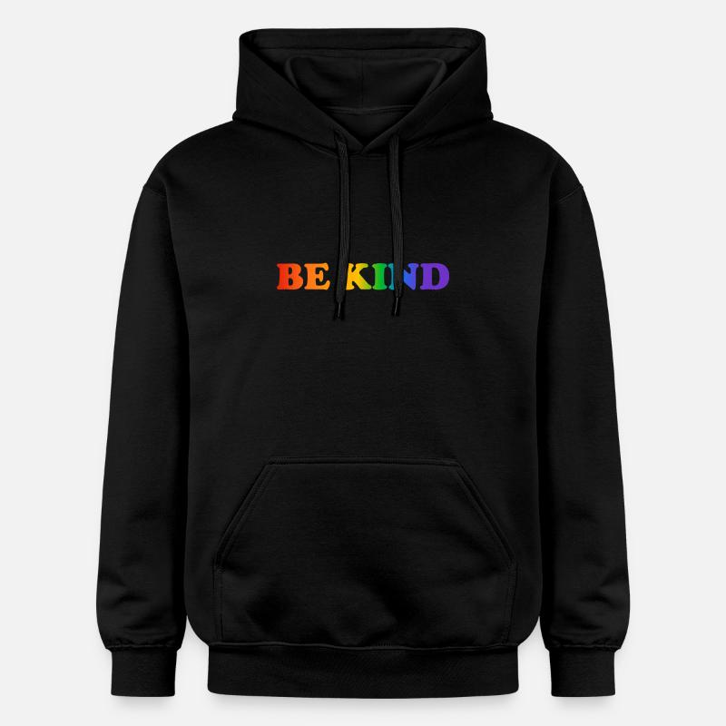 Be Kind Arc-en-ciel LGBT Pride - Sweat à capuche Softstyle® Gildan Unisexe - noir