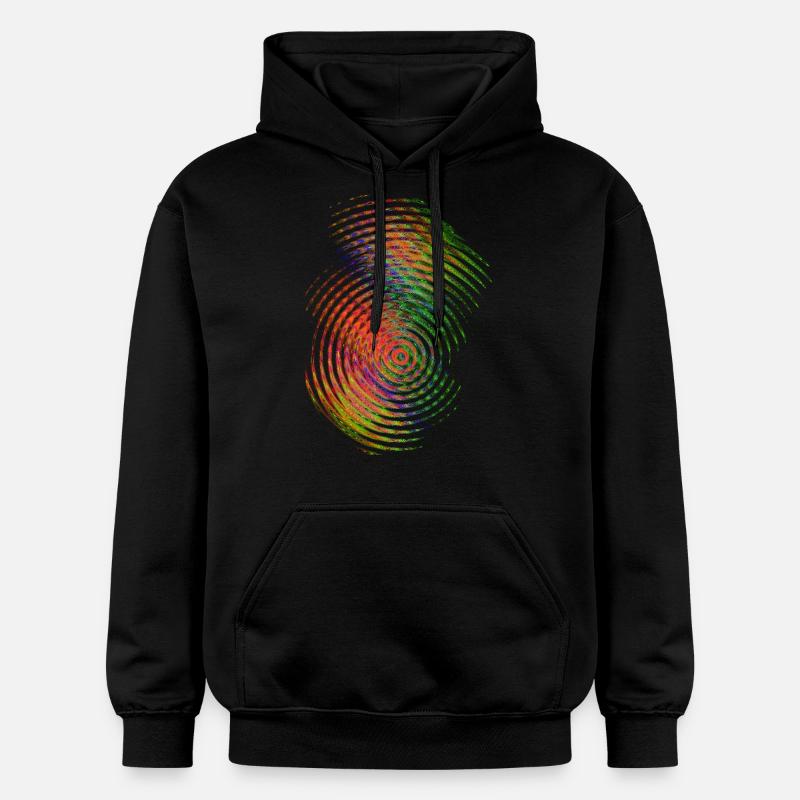 Ondes de couleur - Sweat à capuche Softstyle® Gildan Unisexe - noir