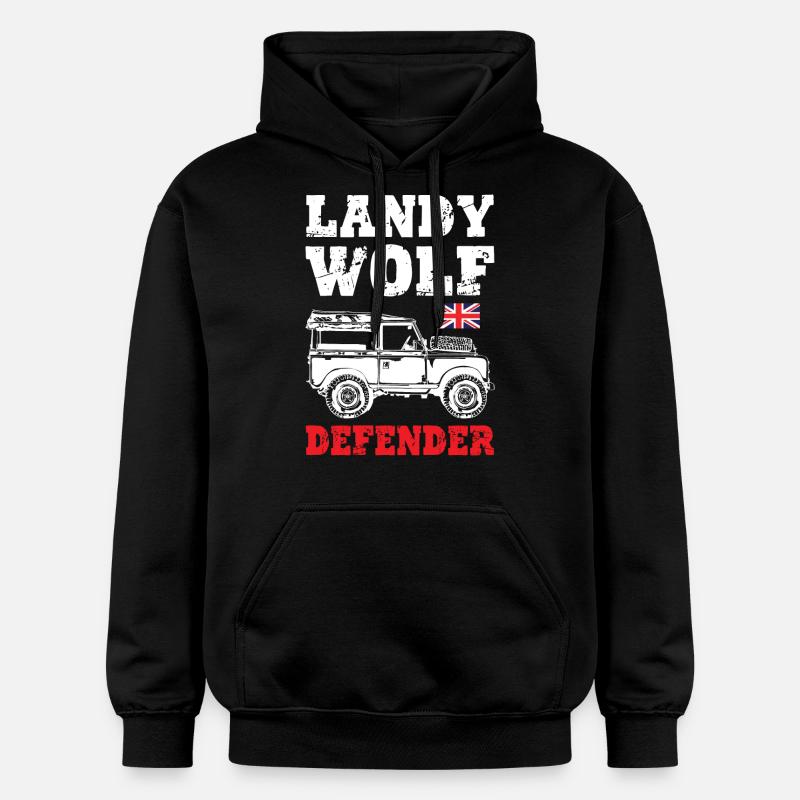 Landy Wolf Défenseur - Sweat à capuche Softstyle® Gildan Unisexe - noir