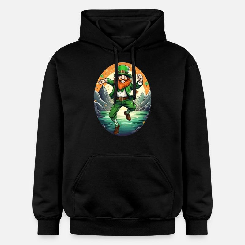 Danse trèfle de la Saint-Patrick - Sweat à capuche Softstyle® Gildan Unisexe - noir