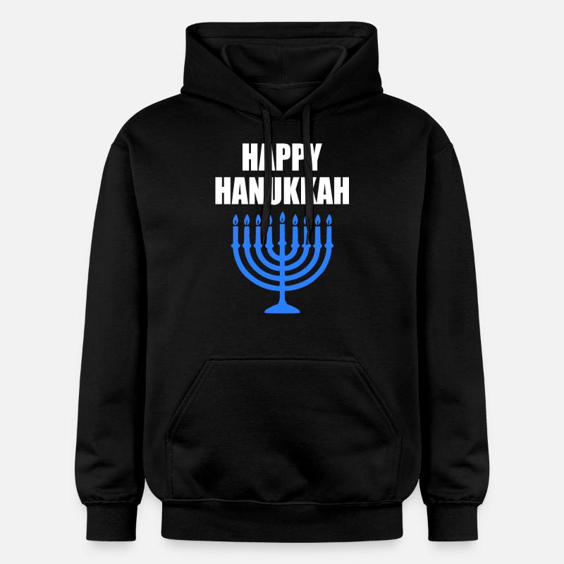 happy hanukkah - Sweat à capuche Softstyle® Gildan Unisexe - noir
