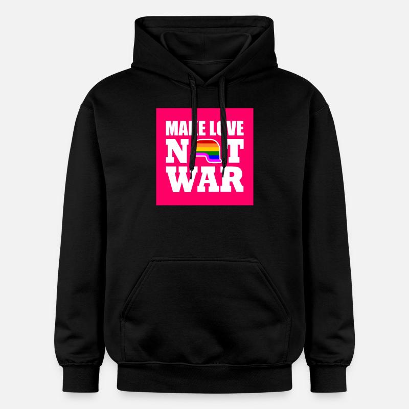 Make love not war - Sweat à capuche Softstyle® Gildan Unisexe - noir