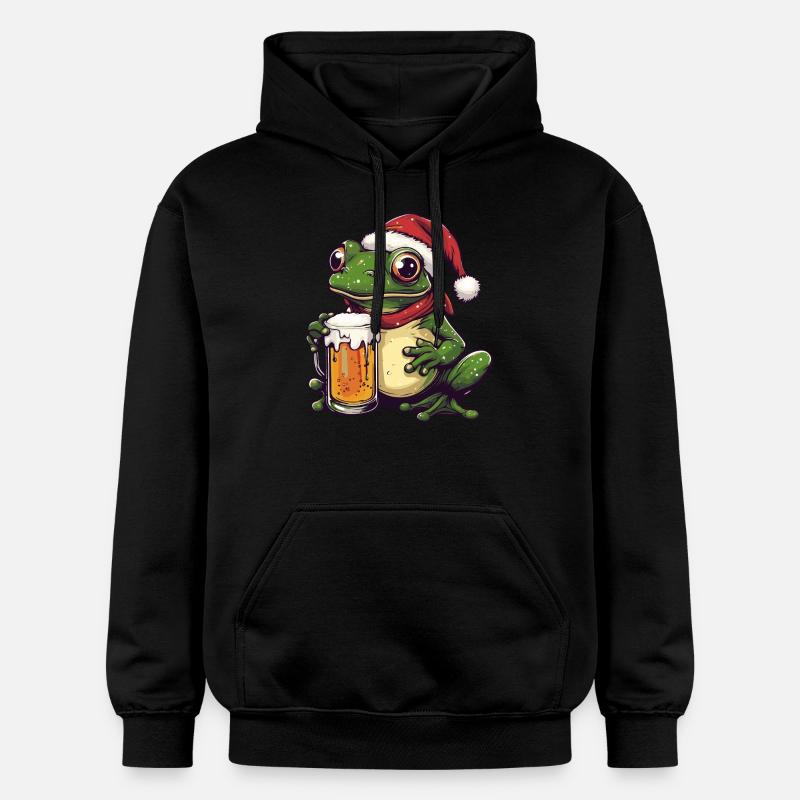 Frog Bière Noël - Sweat à capuche Softstyle® Gildan Unisexe - noir