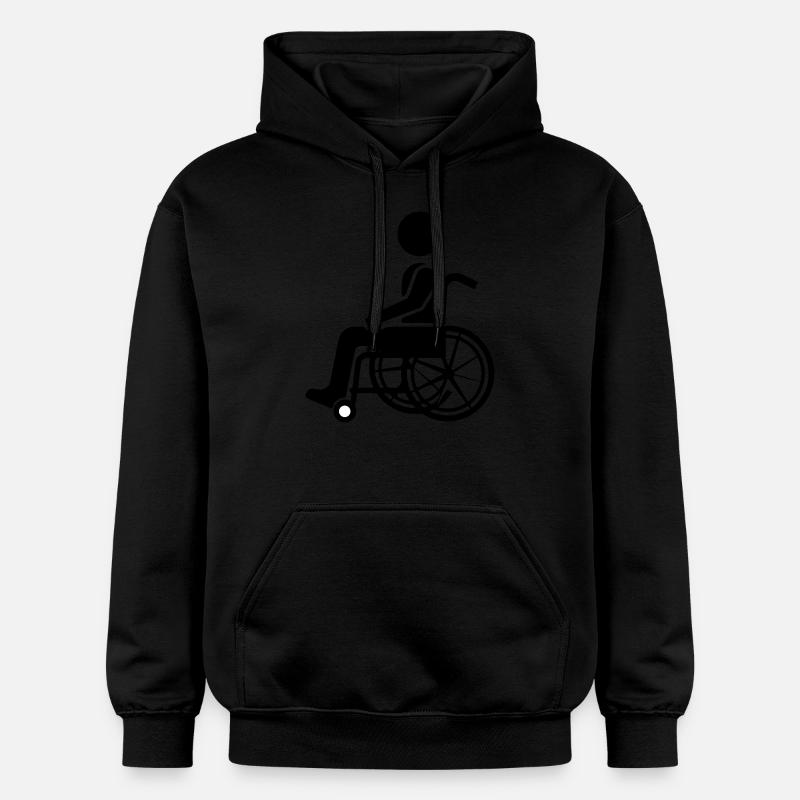 Homme en fauteuil roulant - Sweat à capuche Softstyle® Gildan Unisexe - noir