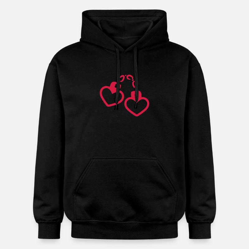 Coeur de menottes - Sweat à capuche Softstyle® Gildan Unisexe - noir