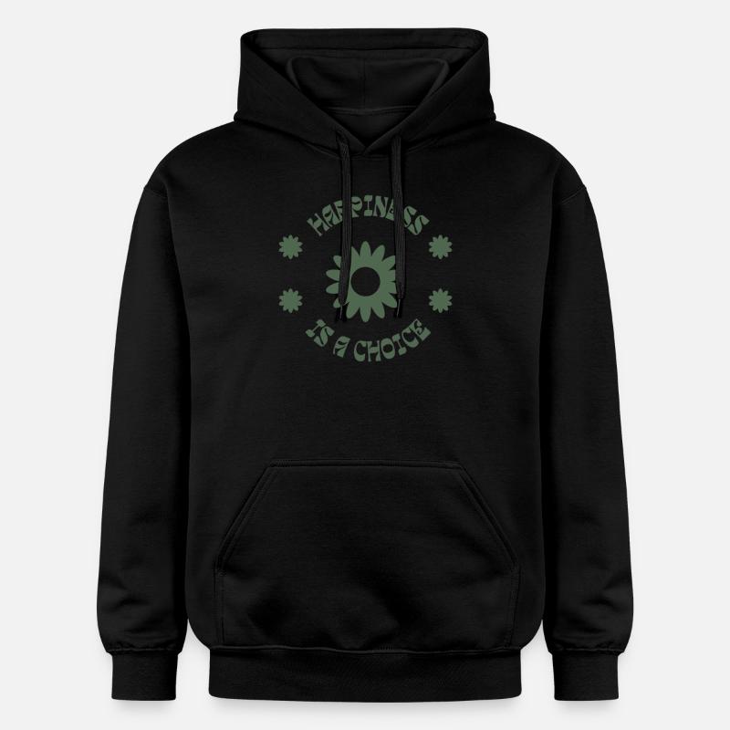 Le bonheur, un choix - Sweat à capuche Softstyle® Gildan Unisexe - noir