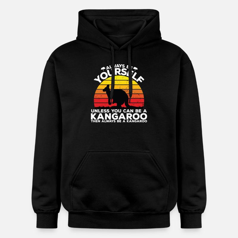 Soyez un kangourou - Sweat à capuche Softstyle® Gildan Unisexe - noir