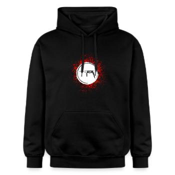 Bohrmaschine Symbol Werkzeug - Gildan Unisex Softstyle® Midweight Hoodie - Schwarz - Vorne - Marisol (170cm) & Nik (191cm)