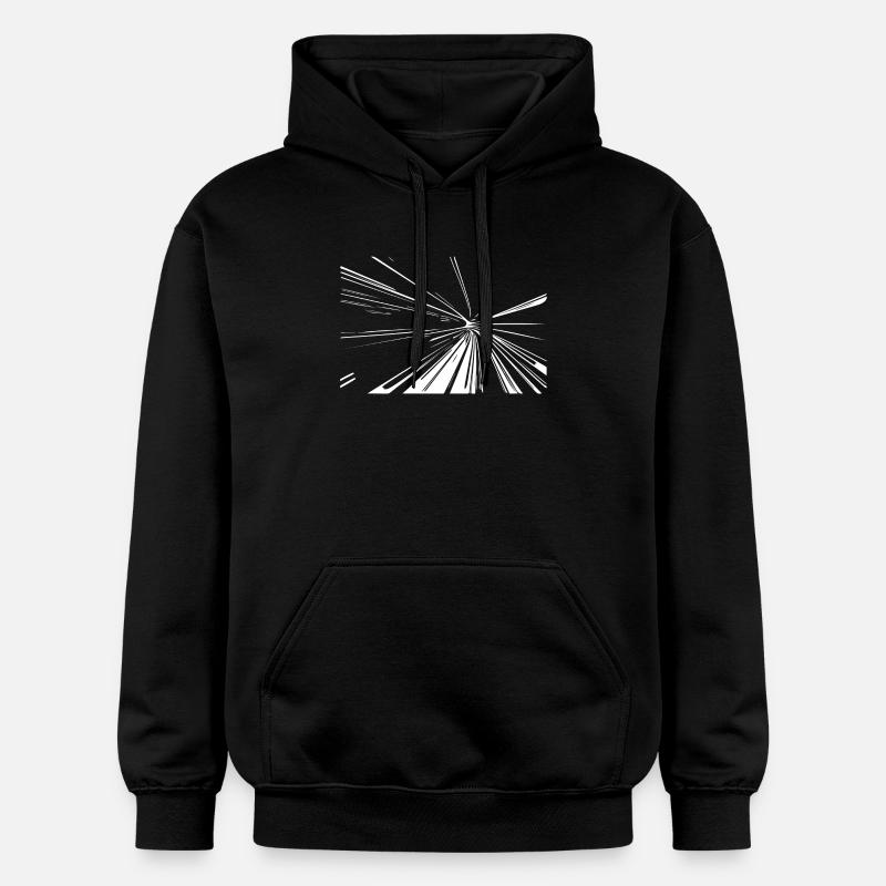 Vector Linien Splash - Gildan Unisex Softstyle® Midweight Hoodie - Schwarz