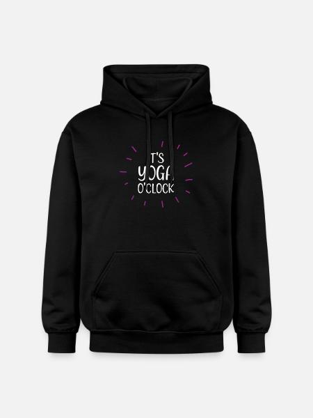 It's Yoga O'clock - Gildan Unisex Softstyle® Midweight Hoodie - black