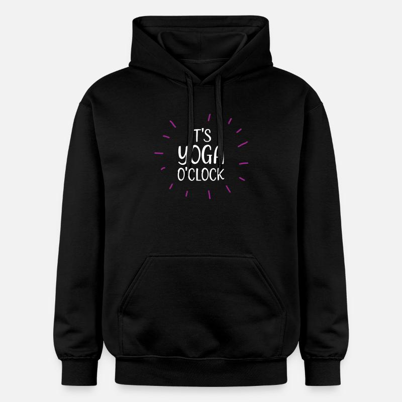 C’est Yoga O’Clock - Sweat à capuche Softstyle® Gildan Unisexe - noir
