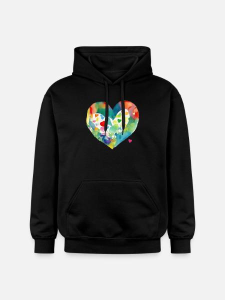 Cœur - Sweat à capuche Softstyle® Gildan Unisexe - noir