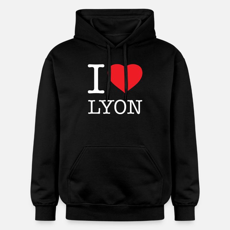 J’AIME LYON - Sweat à capuche Softstyle® Gildan Unisexe - noir
