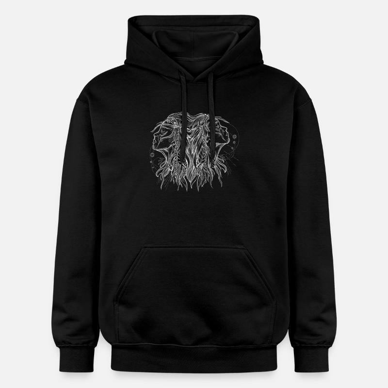 Gémeaux Signe du Zodiaque - Sweat à capuche Softstyle® Gildan Unisexe - noir