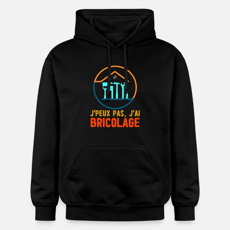 Jpeux pas jai bricolage tee - Sweat à capuche Softstyle® Gildan Unisexe - noir