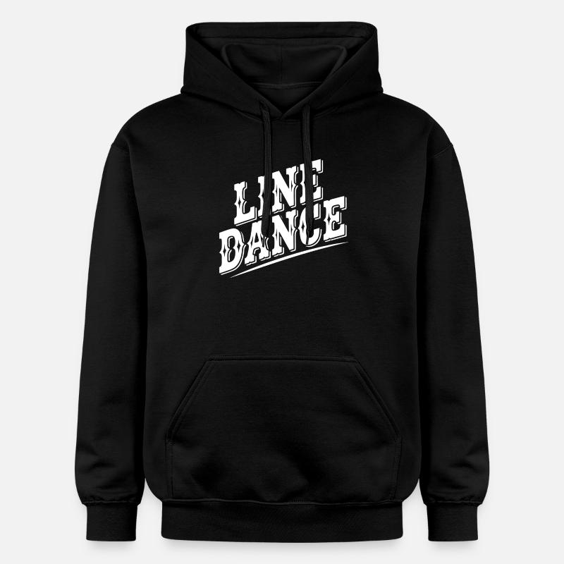 Line Dance Retro Stil - Gildan Unisex Softstyle® Midweight Hoodie - Schwarz