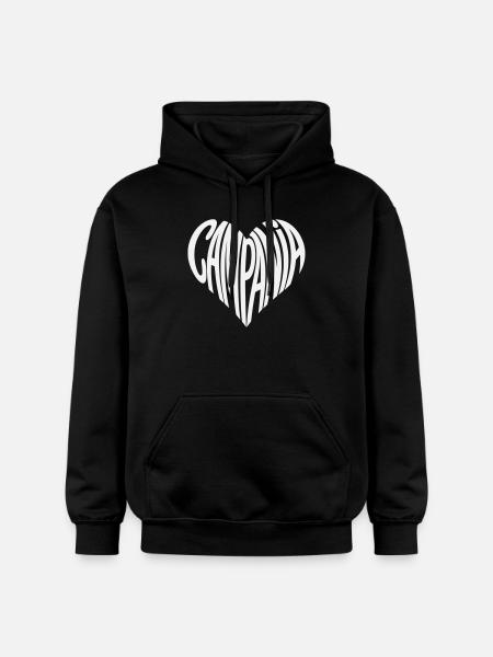 Campania Herz Typografie - Gildan Unisex Softstyle® Midweight Hoodie - Schwarz