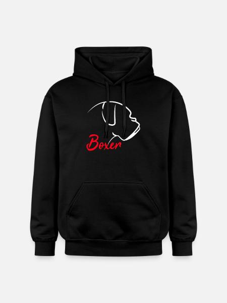 Boxer Hund Hundehalter - Gildan Unisex Softstyle® Midweight Hoodie - Schwarz
