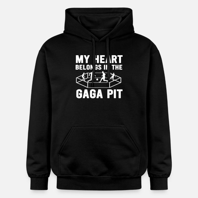 Mon cœur appartient à Gaga Pit - Sweat à capuche Softstyle® Gildan Unisexe - noir