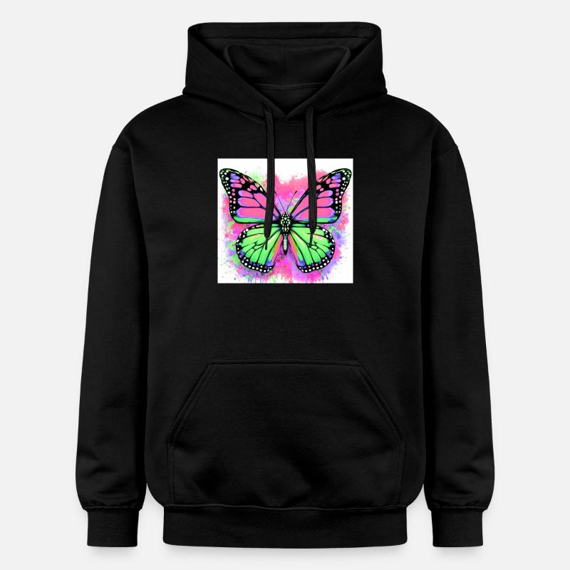papillon - Sweat à capuche Softstyle® Gildan Unisexe - noir