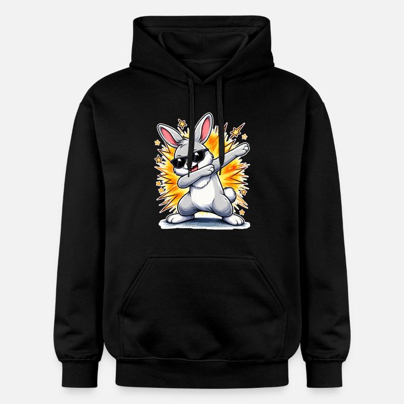 Lapin à tamponner - Sweat à capuche Softstyle® Gildan Unisexe - noir