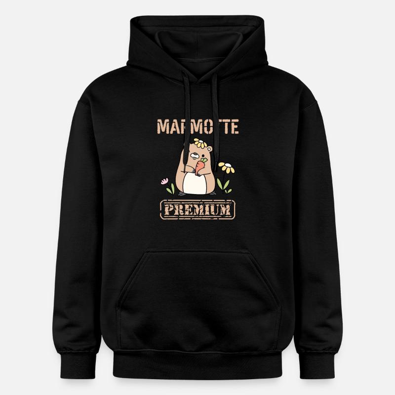 Marmotte Carotte Premium - Sweat à capuche Softstyle® Gildan Unisexe - noir