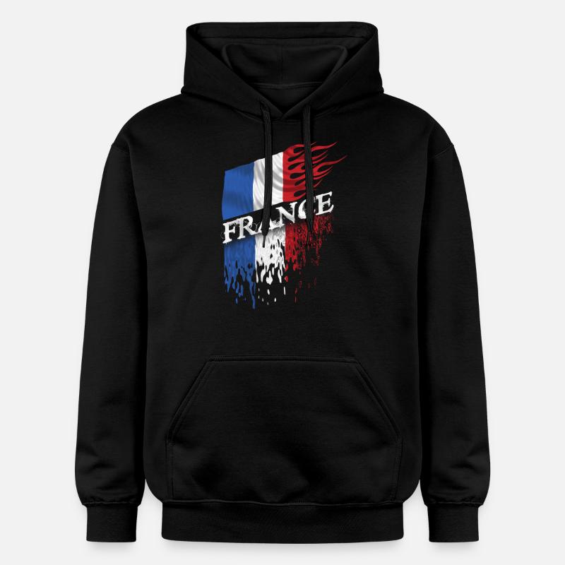 france drapeau - Sweat à capuche Softstyle® Gildan Unisexe - noir